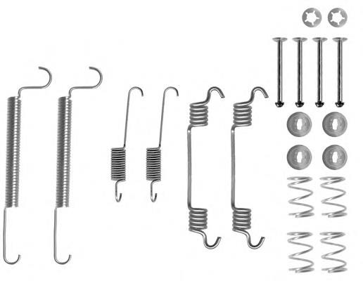 8DZ355200461 HELLA kit de montagem das sapatas traseiras de tambor