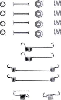 8DZ355200061 HELLA kit de montagem das sapatas traseiras de tambor