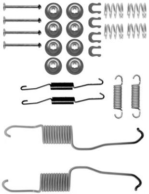 8DZ355200891 HELLA kit de montagem das sapatas traseiras de tambor