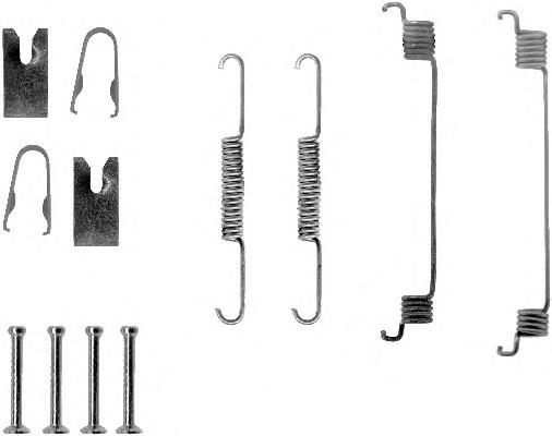 Mecanismo de aproximação (de auto-aproximação) das sapatas de tambor (kit de reparação levadiça) para Fiat Palio (178DX)