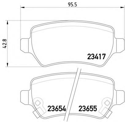 8DB355018781 HELLA sapatas do freio traseiras de disco