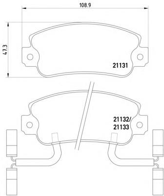 8DB355018931 HELLA sapatas do freio dianteiras de disco