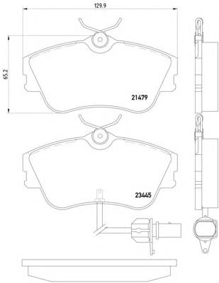 8DB355018621 HELLA sapatas do freio dianteiras de disco