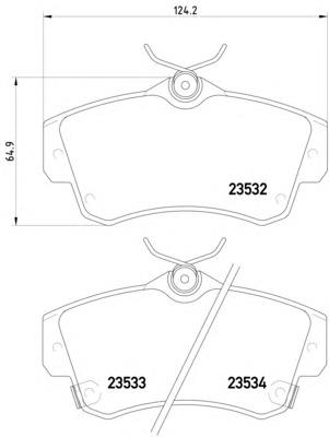 Передние тормозные колодки 8DB355018651 HELLA