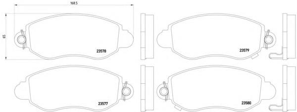 Передние тормозные колодки 8DB355019361 HELLA