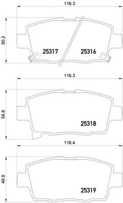 446552220 Toyota sapatas do freio dianteiras de disco