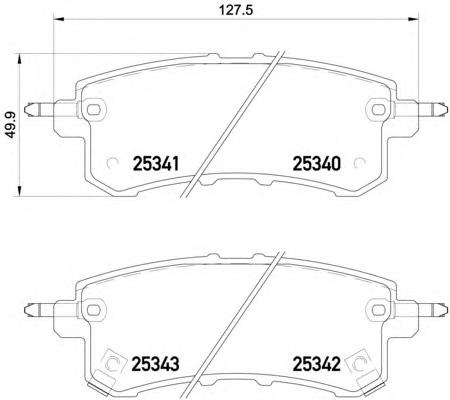 8DB355019541 HELLA sapatas do freio traseiras de disco