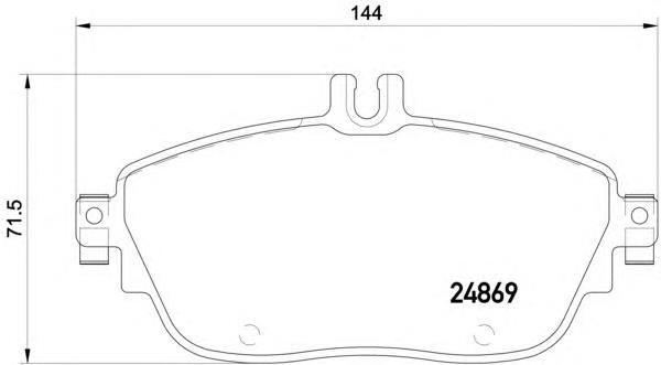 8DB 355 019-721 HELLA sapatas do freio dianteiras de disco