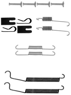 8DZ355200-911 HELLA kit de montagem das sapatas traseiras de tambor