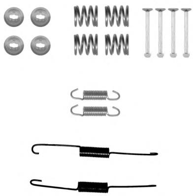 105-0879 Quick Brake kit de montagem das sapatas traseiras de tambor