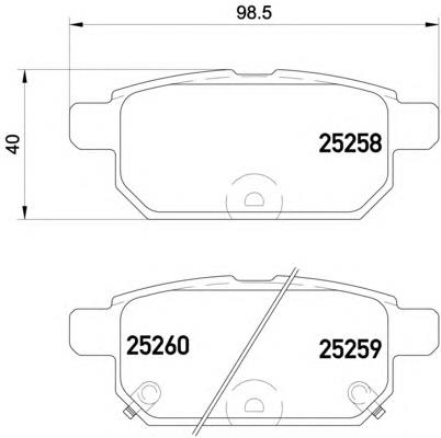 8DB355015871 HELLA sapatas do freio traseiras de disco