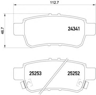 Sapatas do freio traseiras de disco para Honda Odyssey (US)