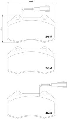 77365830 Fiat/Alfa/Lancia sapatas do freio dianteiras de disco