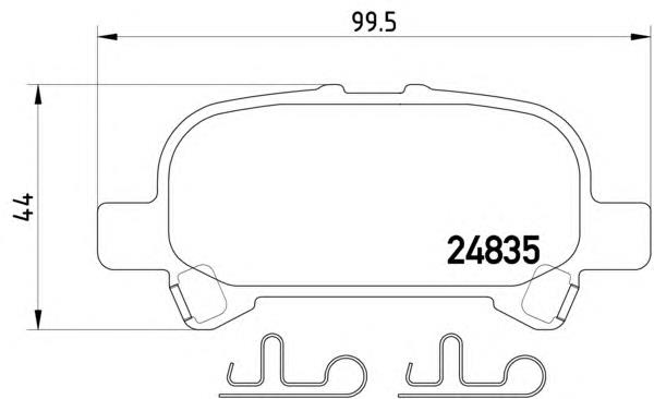 8DB355014751 HELLA sapatas do freio traseiras de disco