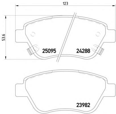 8DB 355 015-441 HELLA sapatas do freio dianteiras de disco