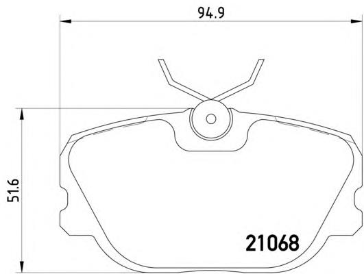 8DB355017761 HELLA sapatas do freio dianteiras de disco