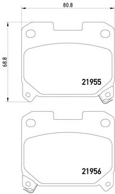 8DB355017231 HELLA sapatas do freio traseiras de disco