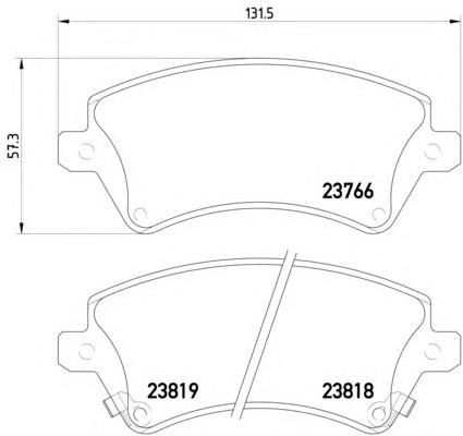 8DB355017241 HELLA sapatas do freio dianteiras de disco