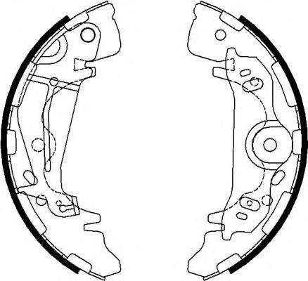 ADG04179 Blue Print sapatas do freio traseiras de tambor