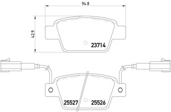 8DB355020181 HELLA sapatas do freio traseiras de disco