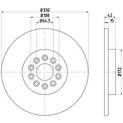 ADJ134339 Blue Print disco do freio traseiro