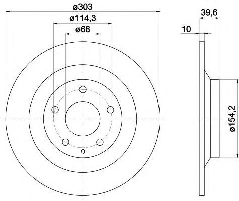 19-2213 Maxgear disco do freio traseiro