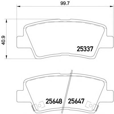 Sapatas do freio traseiras de disco para Hyundai Azera (11)