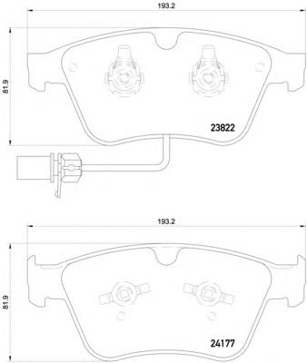 Передние тормозные колодки 8DB355020441 HELLA