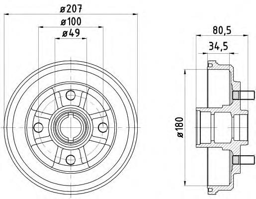 4204310030 Toyota tambor do freio traseiro