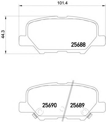 8DB 355 020-291 HELLA sapatas do freio traseiras de disco