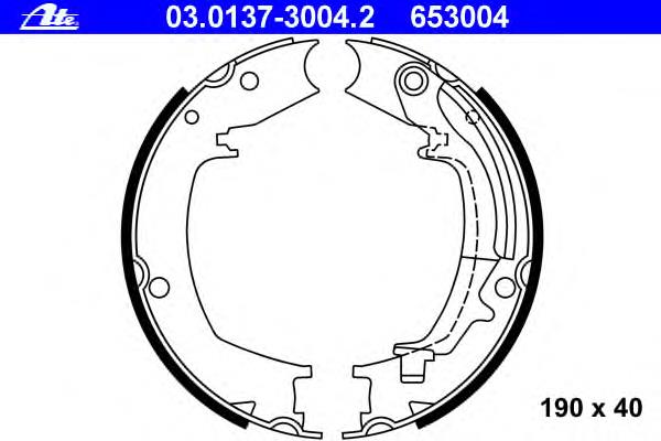 Тормозные колодки стояночного тормоза ATE 03013730042 цена, от 42.07 USD