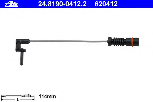 24.8190-0412.2 ATE sensor dianteiro de desgaste das sapatas do freio