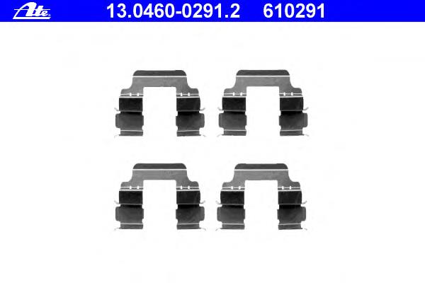 13.0460-0291.2 ATE kit de molas de fixação de sapatas de disco dianteiras