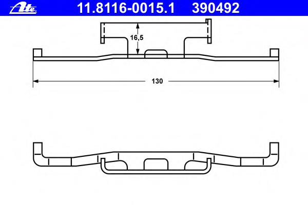 11.8116-0015.1 ATE fechadura de mola de suporte