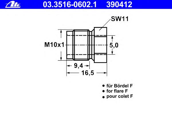 Tubo de ligação de união de tubos de freio para Audi A4 (8D5)