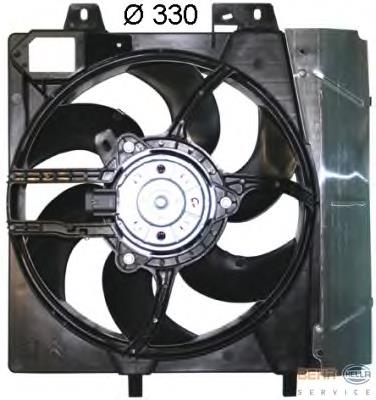 8EW351043551 HELLA difusor do radiador de esfriamento, montado com motor e roda de aletas