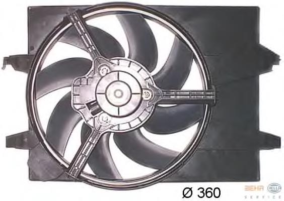 2S6H 8C607-EF Ford difusor do radiador de esfriamento, montado com motor e roda de aletas