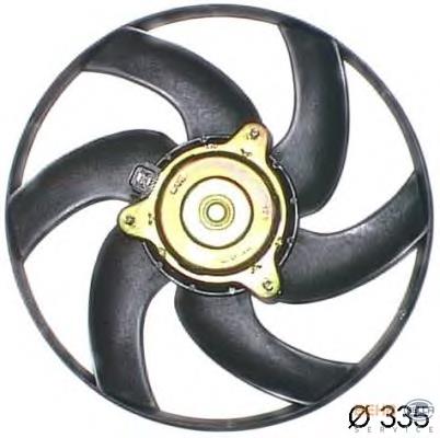8EW351043641 HELLA ventilador elétrico de esfriamento montado (motor + roda de aletas)