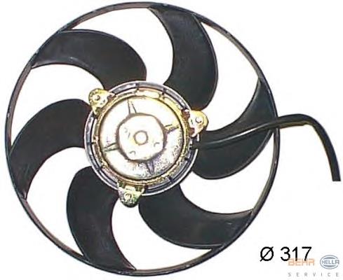 125362 Peugeot/Citroen difusor do radiador de esfriamento, montado com motor e roda de aletas