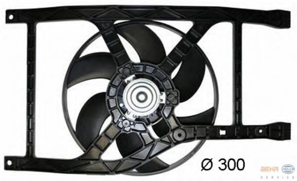 Ventilador elétrico de esfriamento montado (motor + roda de aletas) para Fiat 500 (312)