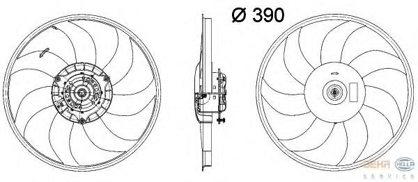 Ventilador elétrico de esfriamento montado (motor + roda de aletas) CFF231000P Mahle Original