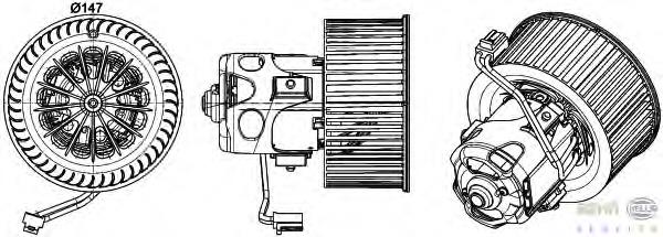 Motor de ventilador de forno (de aquecedor de salão) para BMW 5 (F10)
