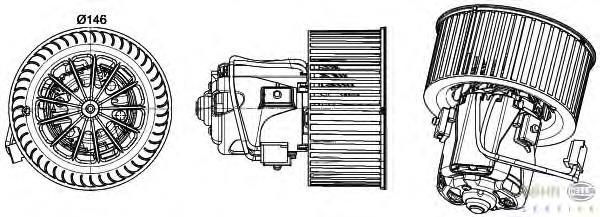 64119200935 BMW motor de ventilador de forno (de aquecedor de salão)