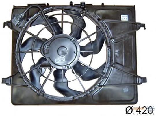 Ventilador elétrico de esfriamento montado (motor + roda de aletas) 8EW351042761 HELLA