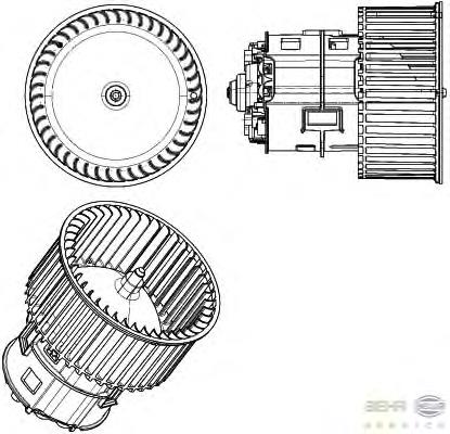 Motor de ventilador de forno (de aquecedor de salão) para Audi Q5 (8RB)
