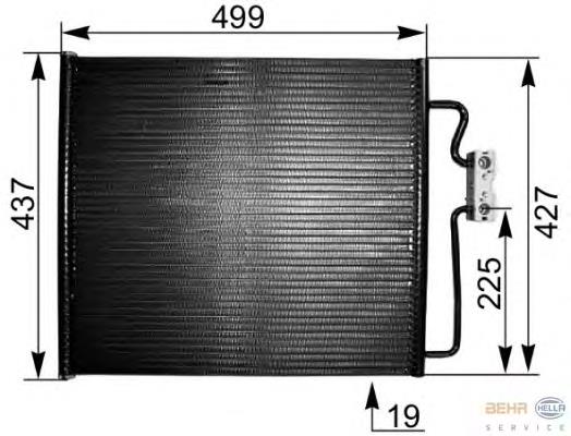 8FC351038811 HELLA radiador de aparelho de ar condicionado