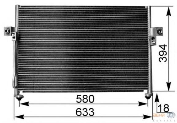 8FC351038761 HELLA radiador de aparelho de ar condicionado