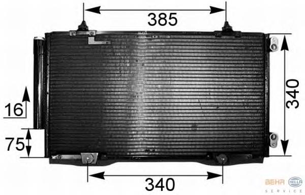 8FC 351 038-741 HELLA radiador de aparelho de ar condicionado