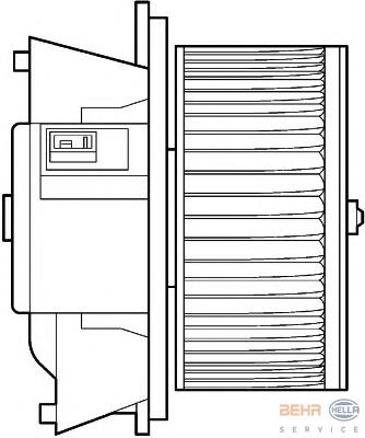 Motor de ventilador de forno (de aquecedor de salão) para Fiat Punto (188)