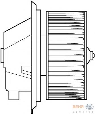 Motor de ventilador de forno (de aquecedor de salão) 34029 NRF